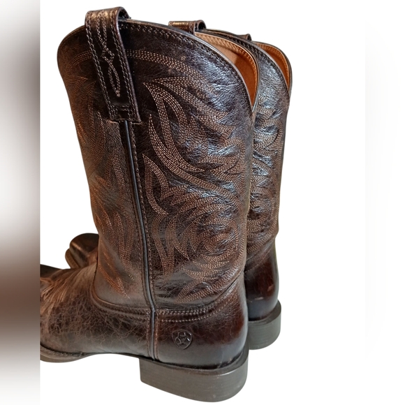 Ariat Mens Brown Leather Cushion Boots  13D main image 8